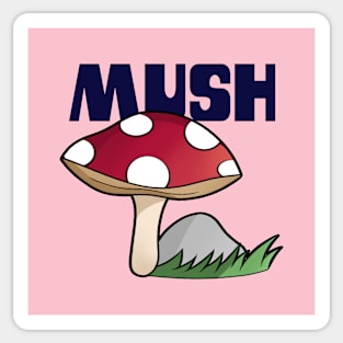 Cute Funny Mushroom Cartoon Meme For Mushroom Lovers Sticker